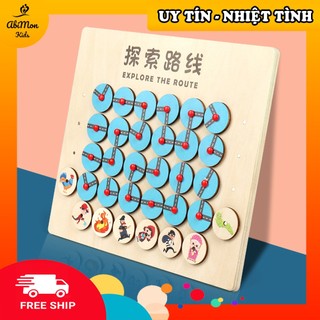 🌻 bộ đồ chơi mê cung tìm đường bằng gỗ cho bé ☘️ montessori cao cấp ✨ đồ chơi gỗ - giáo dục - an toàn - thông minh