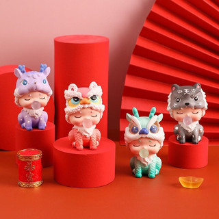 Tượng Tô màu Bé Lân mini 3d