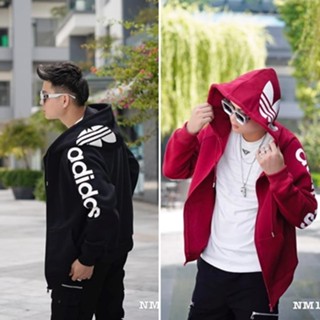 Áo Khoác Hoodie Adidas x TOMMY Chất Nỉ Dày Dặn Cao Cấp Có Mũ - Áo Hoodie Zip Adidas Khoá Kéo Phong Cách Boy Phố