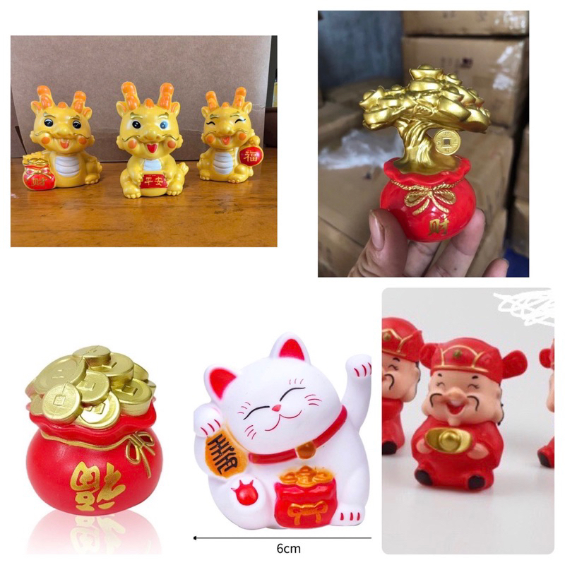 Ông thần tài (bằng nhựa) trang trí bánh sinh nhật, bánh kem, trang trí nhà cửa, trang trí tết