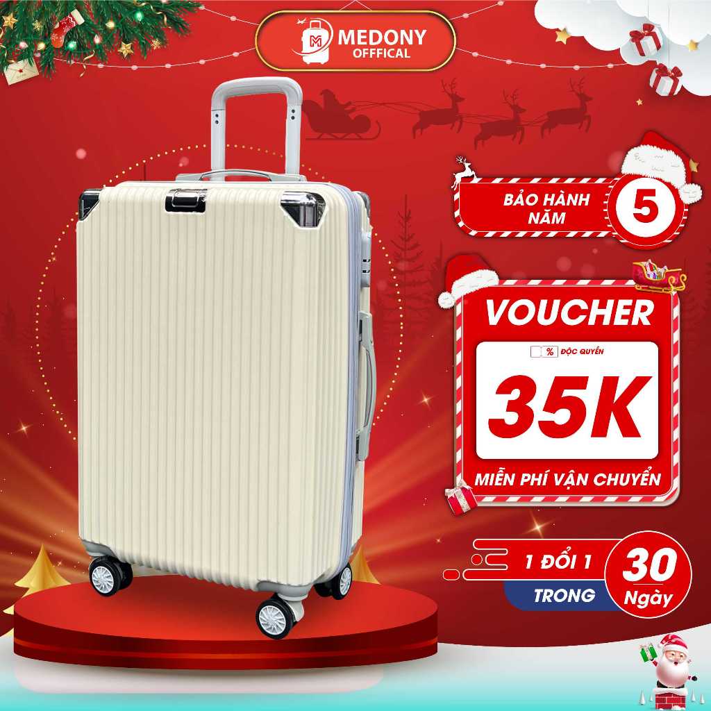 Vali du lịch MEDONY TK07 vali kéo nhựa cao cấp được bảo hành 5 năm, 1 đổi 1 trong 30 ngày
