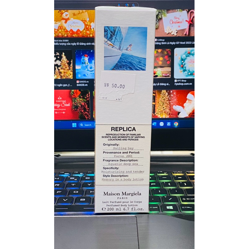 LOTION DƯỠNG THỂ THƠM NƯỚC HOA MAISON MARGIELA REPLICA SAILING DAY PERFUM 200ML