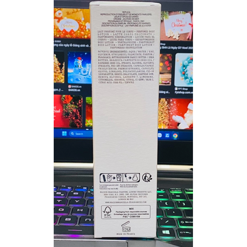 LOTION DƯỠNG THỂ THƠM NƯỚC HOA MAISON MARGIELA REPLICA SAILING DAY PERFUM 200ML