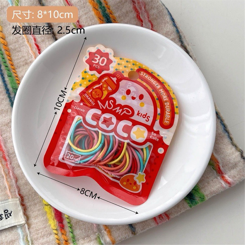 Gói 30-35 Dây Chun Cột Tóc, Buộc Tóc Đủ Màu Xinh Xắn Cho Bé