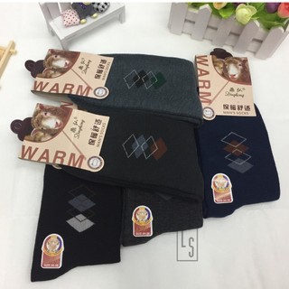 Vớ len lông cừu quả trám lập phương - tất quả trám len pha cotton mỏng