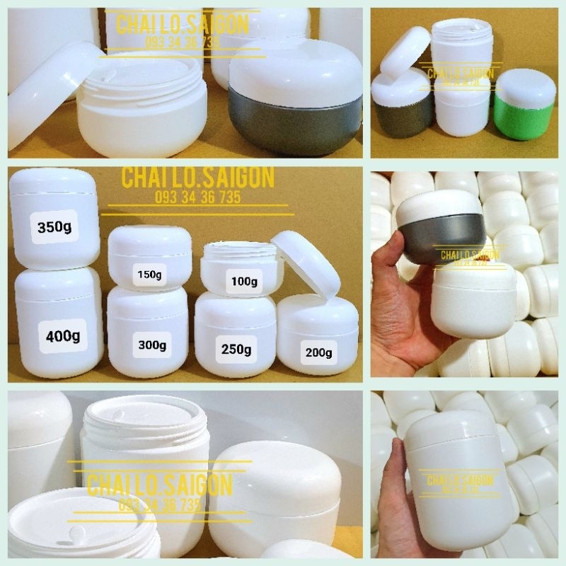 Hủ kem body 100g, 150g, 200g, 250g, 350g, 400g nhiều màu, hủ đựng kem mẫu mới