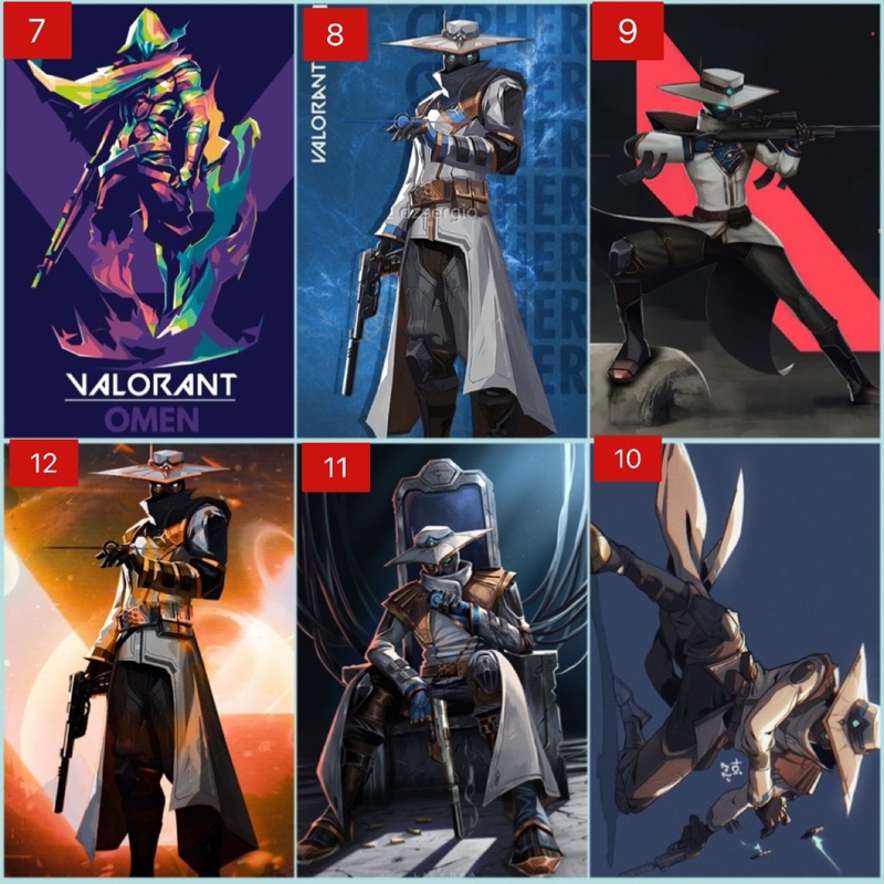 Tranh treo Cypher valorant 3 anh a4 khác nhau / ảnh poster cypher game valorant chiến thuật