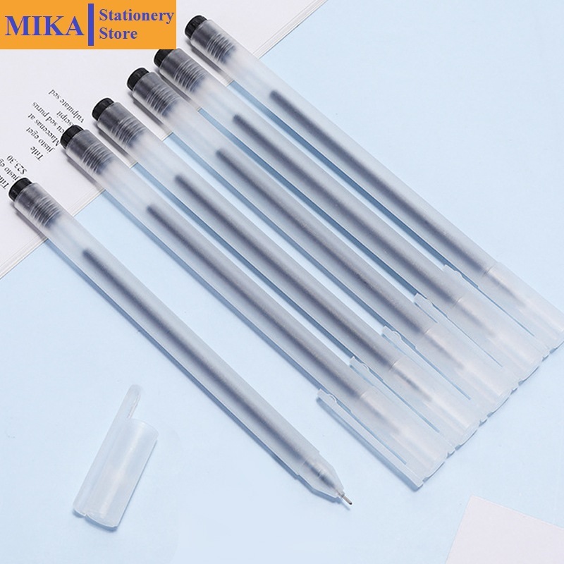 Combo 20 bút bi nước văn phòng mực gel ngòi 0.5 đầu kim mực đều nét chữ đẹp