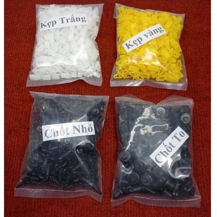 🌟100 Chốt Nhựa Nhỏ Chốt Nhựa To Kẹp Nhựa Trắng Kẹp Nhựa Vàng Xe Máy,chốt nhựa ,ốc bấm dàn áo xe máy