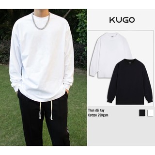 Áo Thun Dài Tay Trơn Unisex - Chất Liệu 100% Cotton Định Lượng 250gsm Form Rộng Co Giãn #2 màu Basic