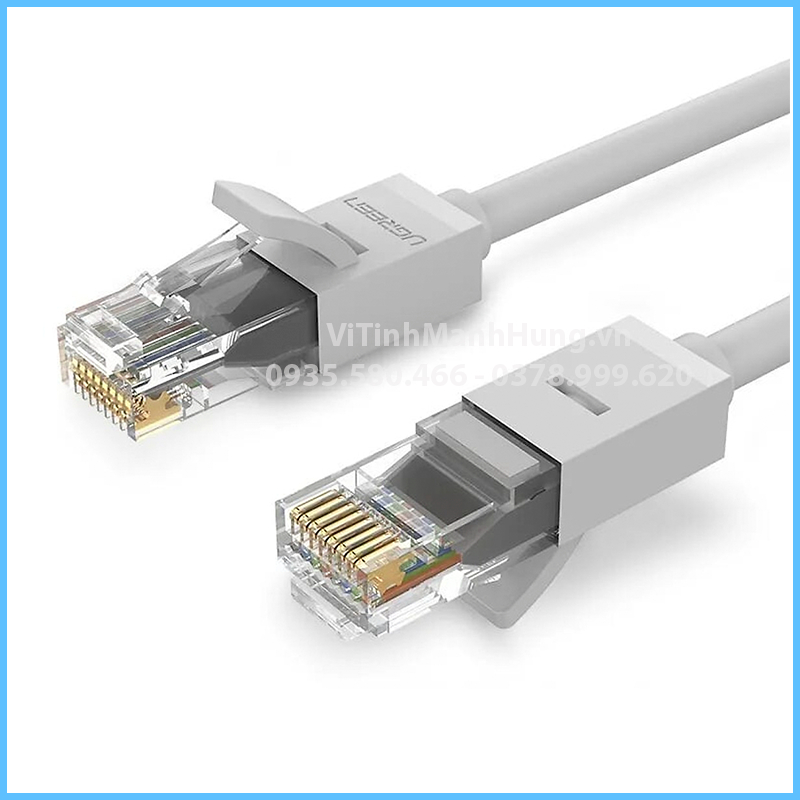 Dây cáp mạng Cat 6 Ugreen, đúc sẵn 2 đầu RJ45, độ dài từ 0.5M đến 10M.