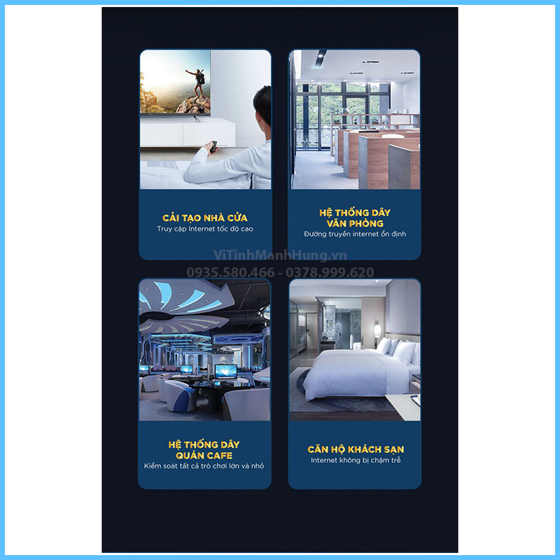 Dây cáp mạng Cat 6 Ugreen, đúc sẵn 2 đầu RJ45, độ dài từ 0.5M đến 10M.