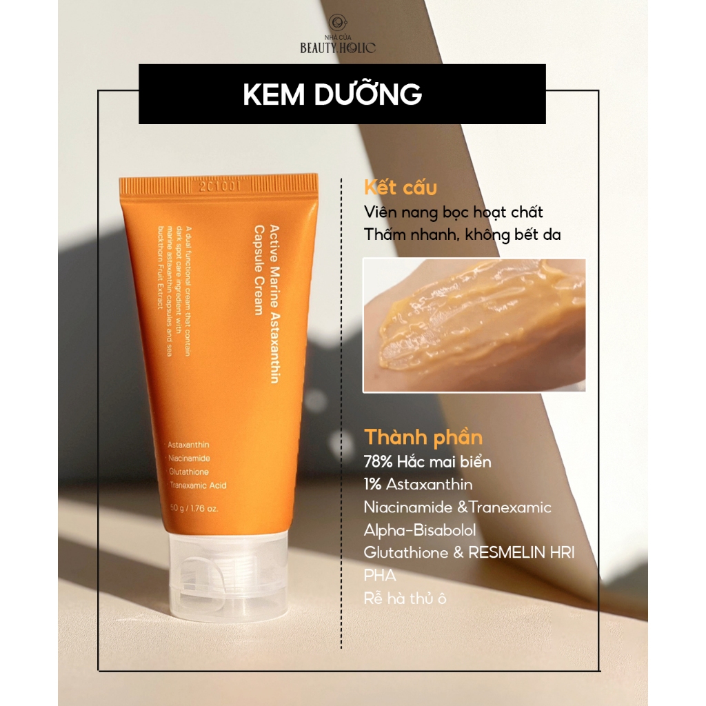 Serum & kem giảm thâm nám chống oxy hóa SUNGBOON ASTAXANTHIN CAPSULE