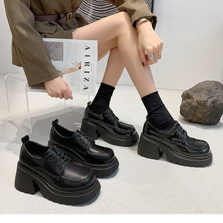 Lolita nữ đế cao 7 phân buộc dây CÓ SẴN  Thevanishop Giày Oxford da đi học phong cách Ulzzang - GDDC01