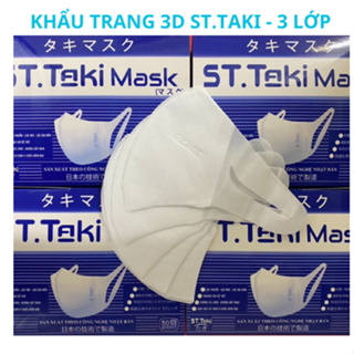 Khẩu Trang 3D ST.Taki Mask Quai Vải Kháng Khuẩn Lọc Bụi Hộp 50 Cái
