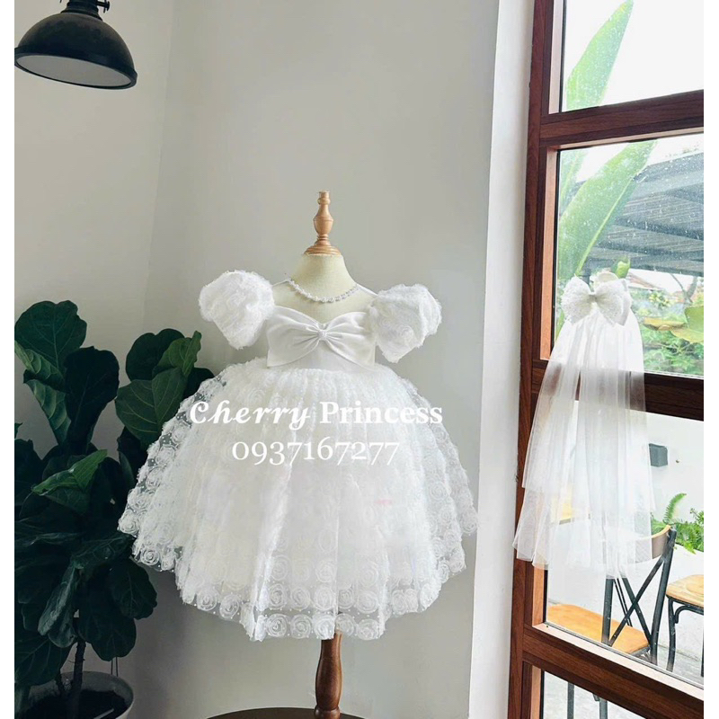 𝑨𝒓𝒂 𝑫𝒓𝒆𝒔𝒔-👗Đầm Váy công chúa bé gái thiết kế cao cấp sang chảnh 1-10 tuổi (Tặng lúp cô dâu)