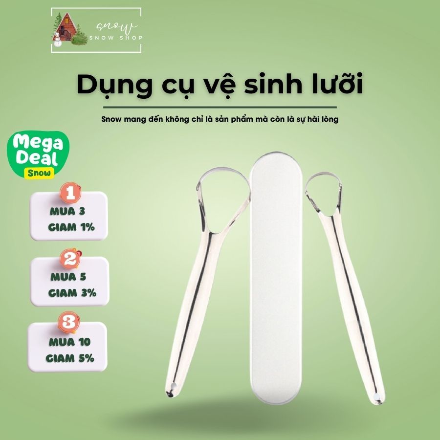 Cạo lưỡi Dụng cụ vệ sinh lưỡi bằng Thép cao cấp Cây cạo lưỡi làm sạch loại bỏ hôi miệng