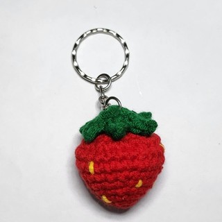 [ORDER 15 NGÀY] Móc khóa dâu và hoa móc len siêu cute