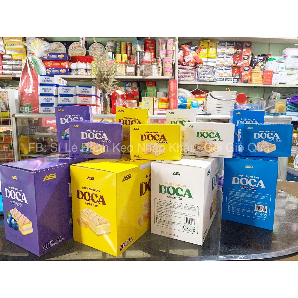 Lốc 10 hộp bánh bông lan Doca, bánh làm tháp 2024, bánh Tết