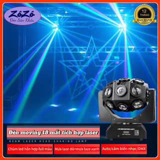 Đèn moving 18 mắt + laser