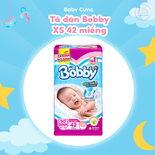 Tã dán sơ sinh Bobby size XS - 38 miếng, dành cho bé sơ sinh dưới 5 kg