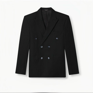Áo Blazer Wanes Double Breasted Black Suit With Peak Lapels V2