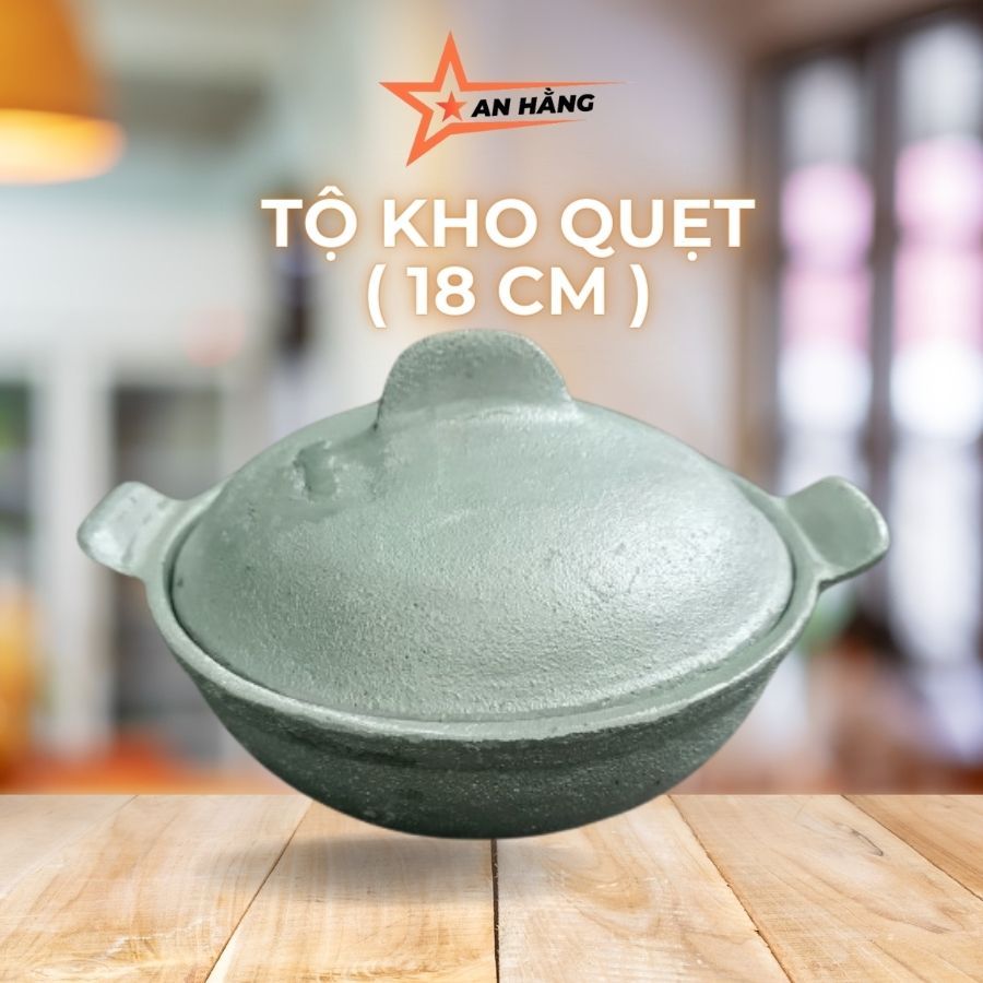 (Đk 18 cm) Nồi, Thố Gang Đúc Kho Quẹt, Kho Thịt Cá, Nấu Cơm Niêu Đường Kính 18 cm