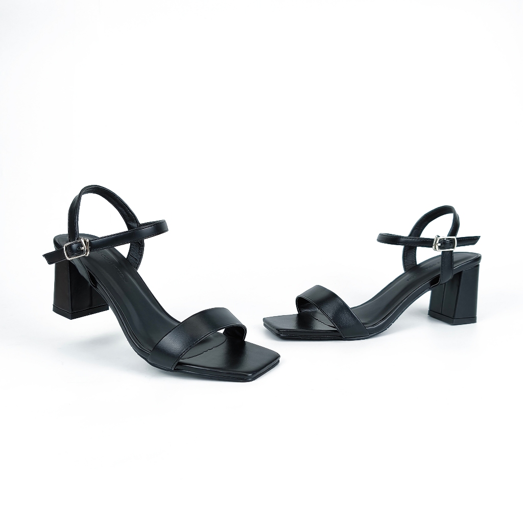 Giày Sandal Gót Vuông 5P Quai Ngang HADU HS502 Bảo Hành 12T