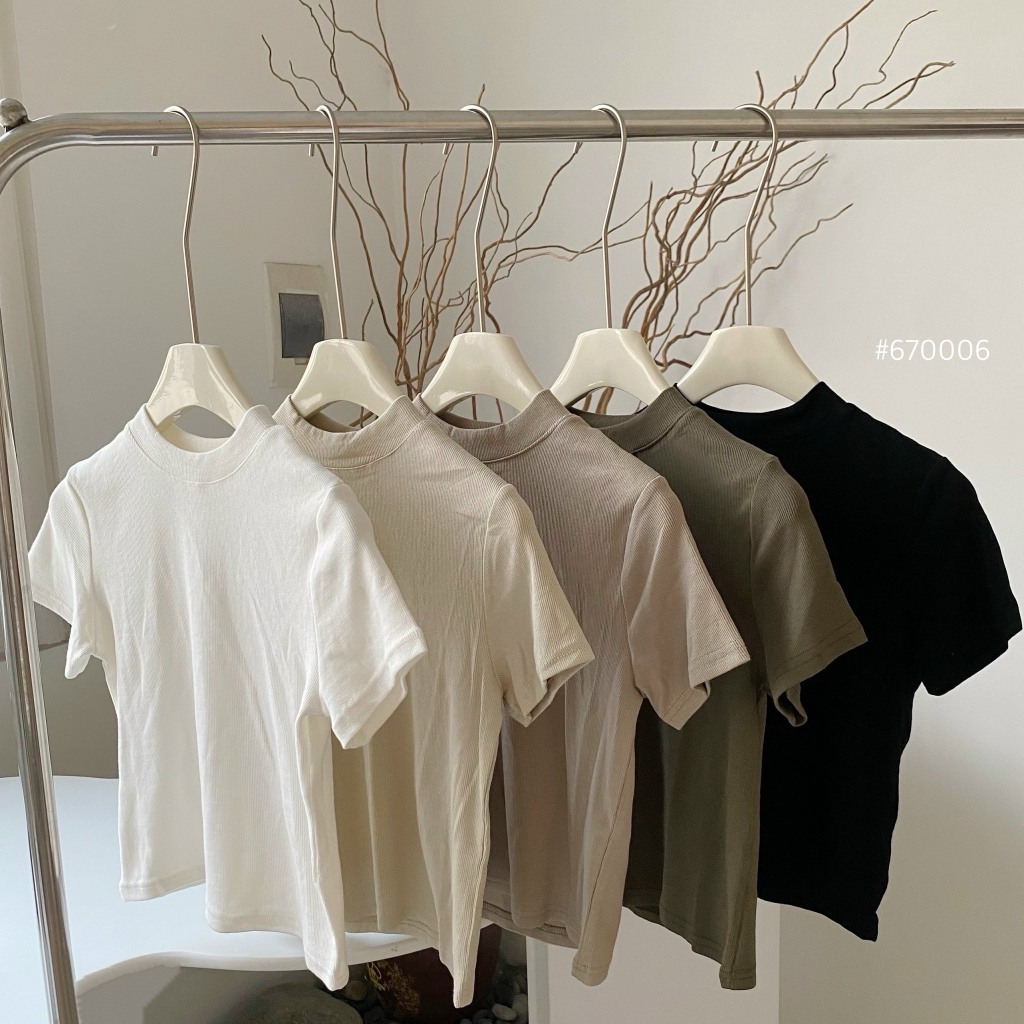 Áo thun tăm ôm trơn 670006