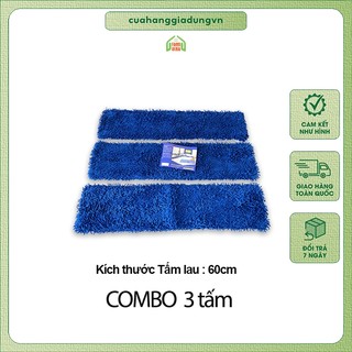COMBO 3 Bông lau nhà san hô kích thước 60cm thay thế cho cây lau nhà công nghiệp