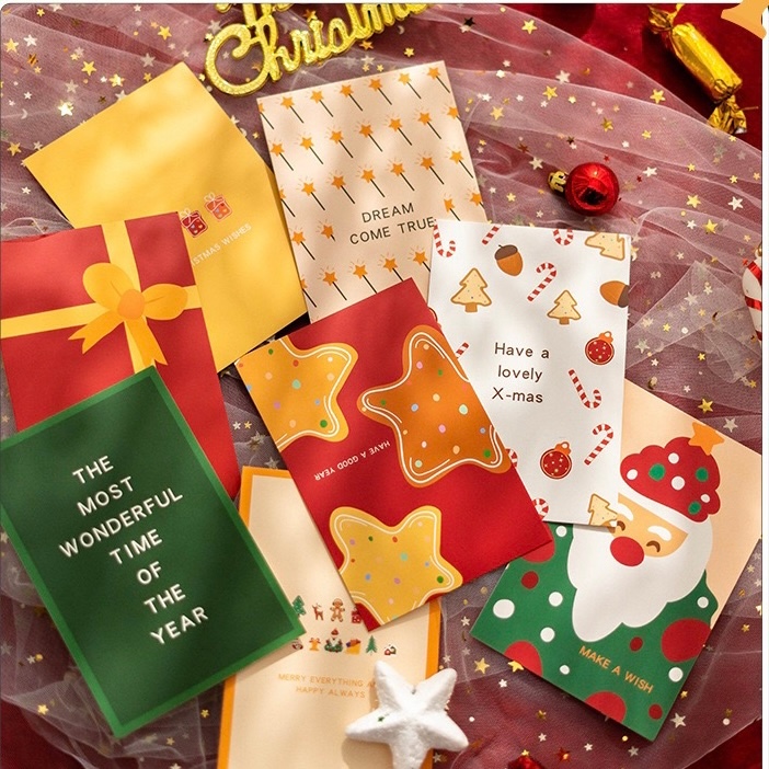 Set 15 tấm postcard trang trí chủ đề Giáng Sinh