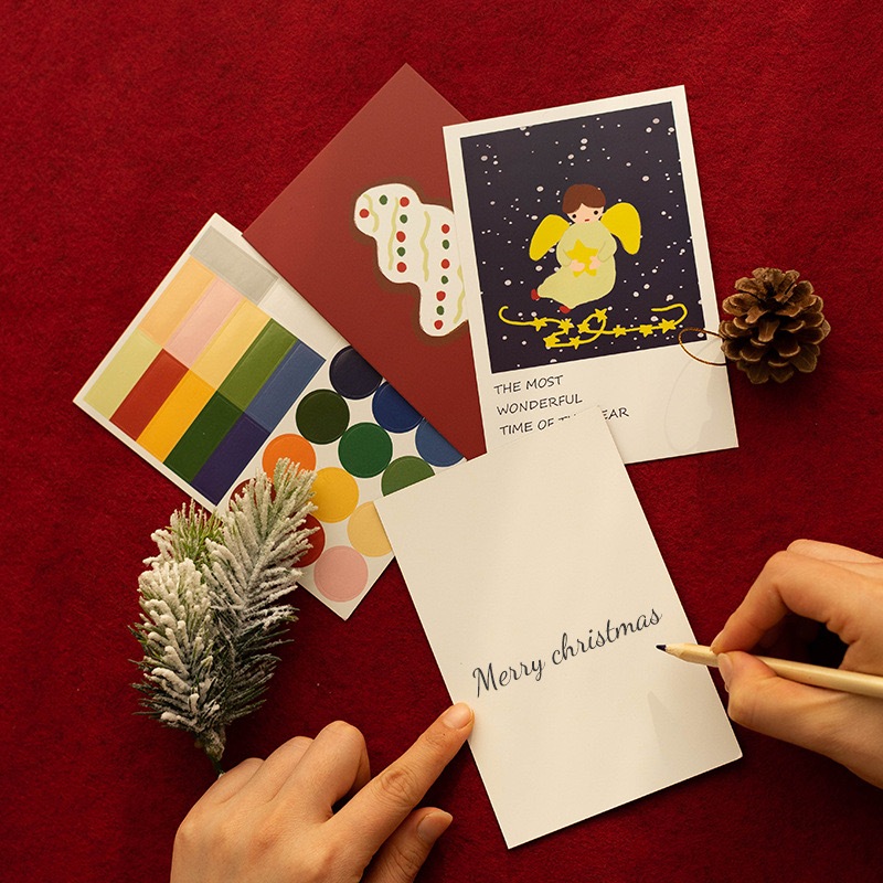 Set 15 tấm postcard trang trí chủ đề Giáng Sinh