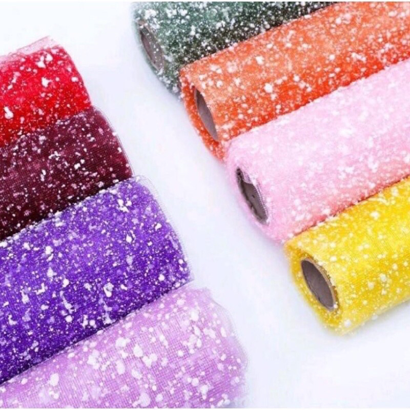 cuộn lưới tuyết trang trí, lưới tuyết gói hoa