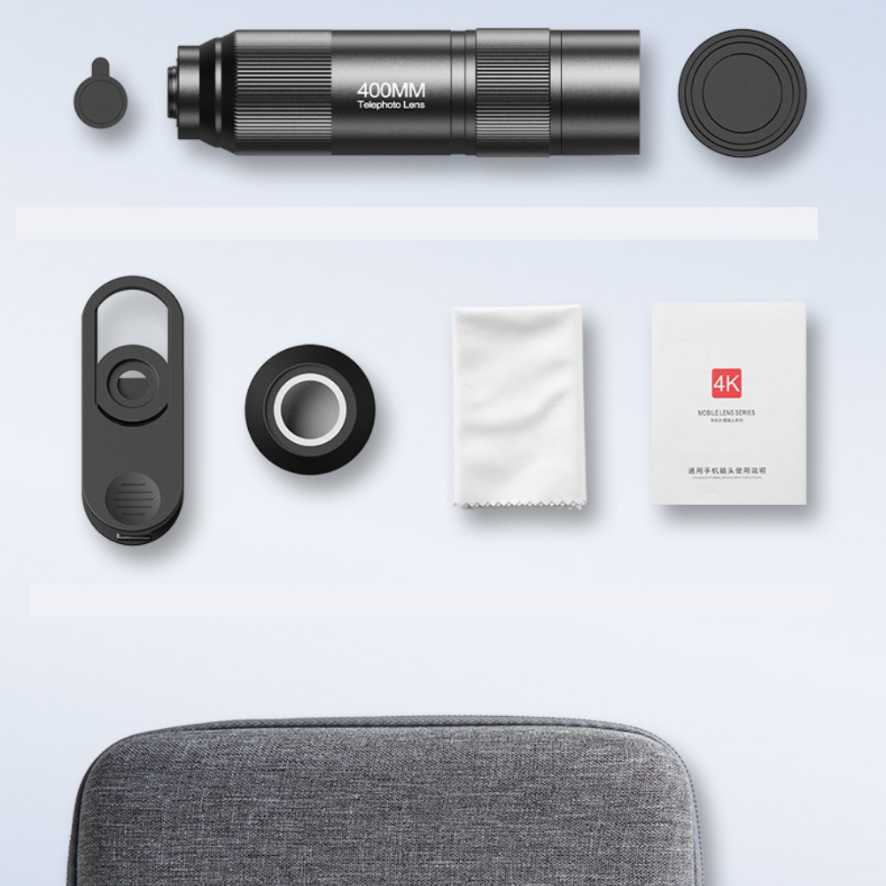 Ống kính tele 400mm, lens nhìn xa, chuyên chụp ảnh quay video cho điện thoại, độ nét 4K