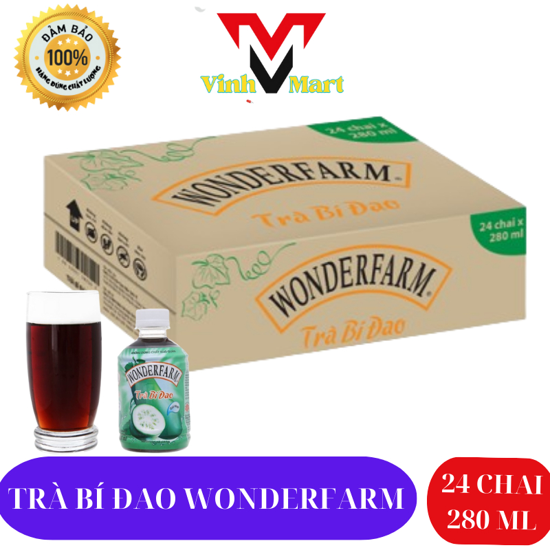  Trà Bí Đao  Wonderfarm Thùng 24 Chai 280 Ml - Vinh Mart 
