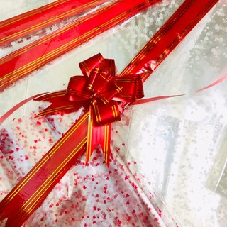 Combo túi kiếng và nơ gói gấu bông, gói quà.
