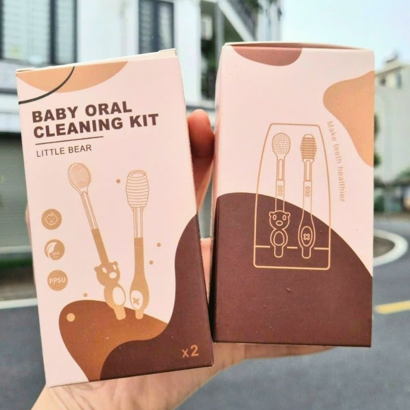 Bộ Rơ Lưỡi Silicon Bàn Chải Silicon Cho Bé Chống Tưa Lưỡi Nấm Lưỡi Mềm Mại Cho Trẻ Sơ Sinh