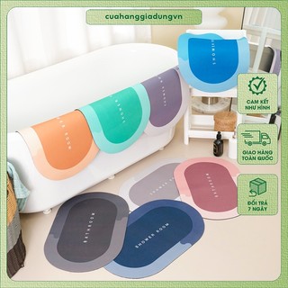 Thảm lau chân silicon hàng nội địa siêu thấm, thảm dậm dùng trước nhà tắm thấm hút nước an toàn chống trượt tuyệt đối