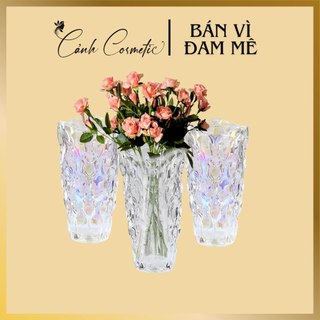 Lọ hoa thủy tinh titan vảy cá - phong cách bắc âu