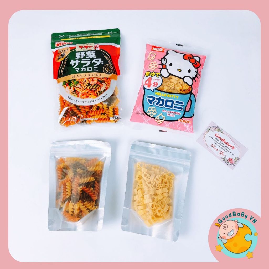 Nui Hello Kitty, Nui Xoắn rau củ Nhật Bản Cho Bé Ăn Dặm Goodbabyvn