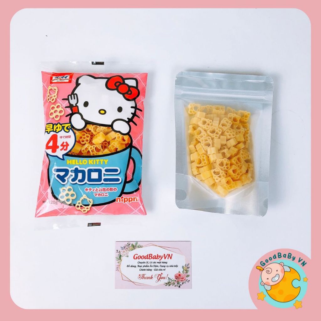 Nui Hello Kitty, Nui Xoắn rau củ Nhật Bản Cho Bé Ăn Dặm Goodbabyvn