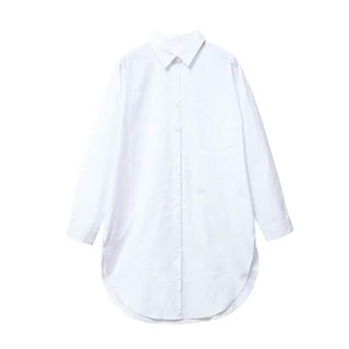 Đầm váy freesize sơ mi trắng suông basic