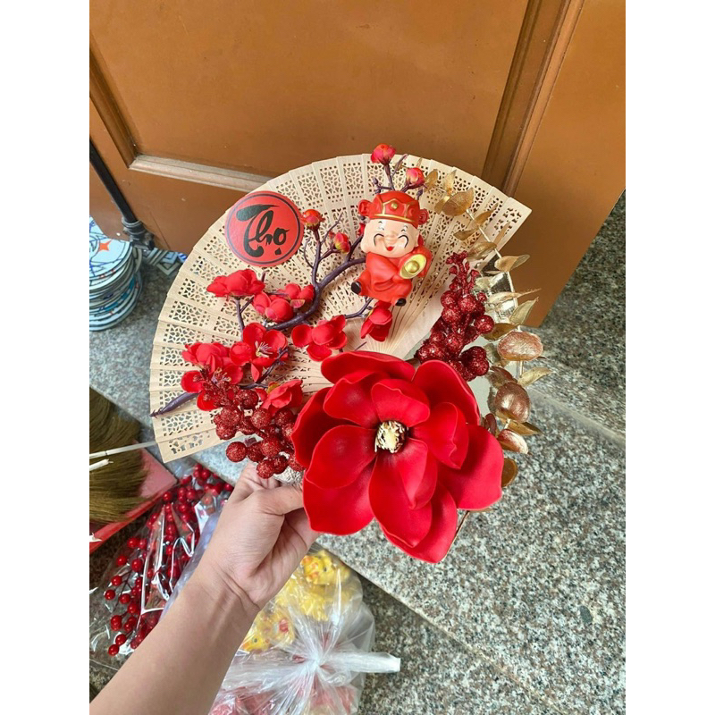 hoa trang trí mộc lan quạt mã 3
