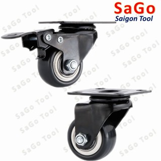 Bánh xe đẩy, bánh xe cao su đẩy hàng loại xoay 360 chịu tải nhẹ