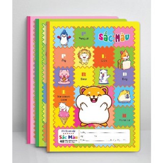 HẢI TIẾN Vở ô ly Cao cấp 6 Sao - Sắc Màu (48 trang, 80 trang) Lốc 5 quyển, 10 quyển