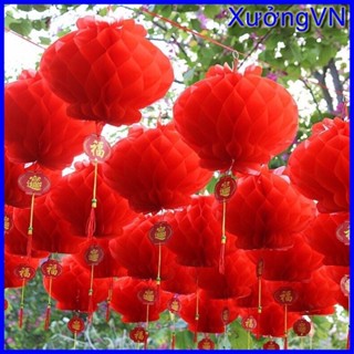 Đường kính ngang 12cm - Sỉ combo 100 Tết 2025 Đèn lồng giấy nilông chống nước trang trí tết,... Đuôi chữ phúc