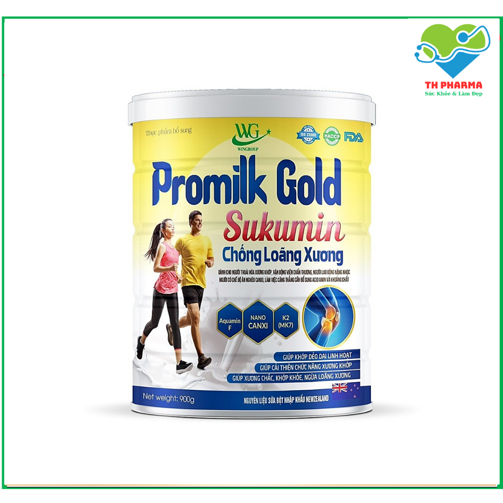 Hộp 900g Sữa Bột Chống Loãng Xương Promilk Gold Sukumin  Giúp Khớp Dẻo Dai Linh Hoạt ,Xương Chắc ,Giảm Thoái Hóa Khớp
