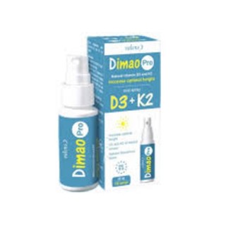 Dimao Xịt họng Dimao Pro Oral Spray D3 + K2 hỗ trợ bổ sung vitamin D và