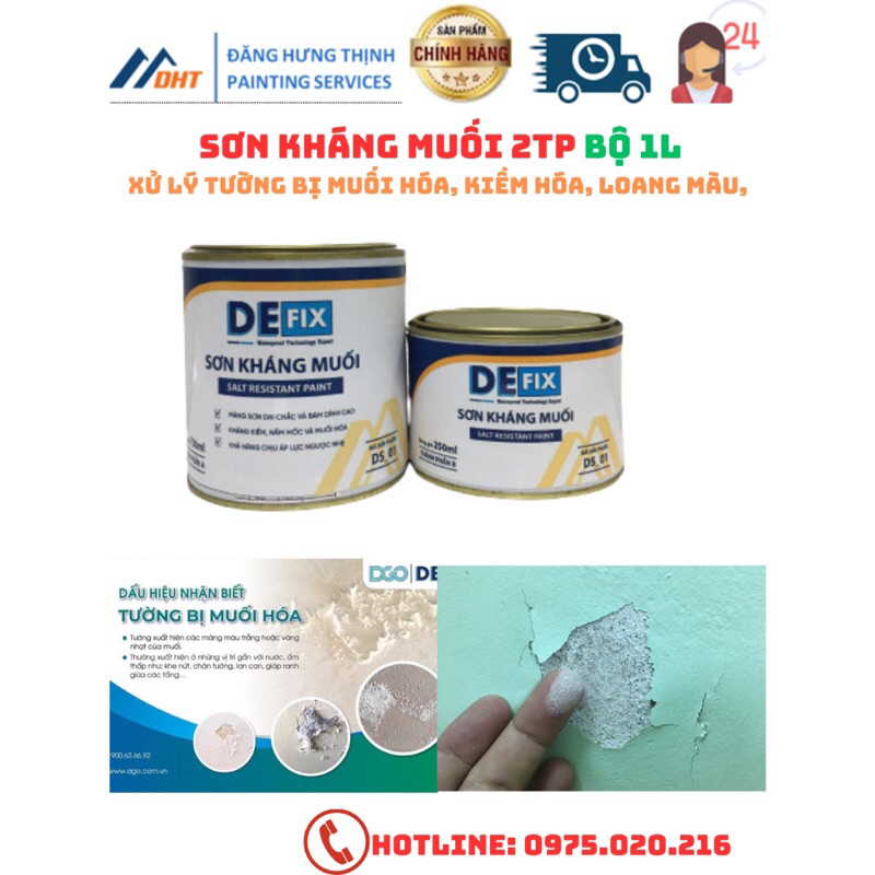 Sơn kháng muối 2 thành phần xử lý sùi muối, bong tróc, loang màu ...1 Lít