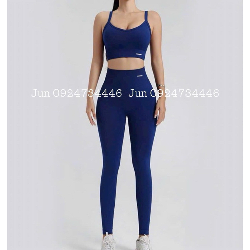 Set Naqi tag sắt  chéo lưng chun mông tập gym yoga
